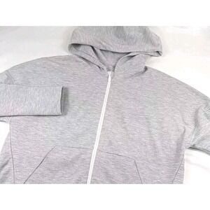 Lululemon Womens Heathered‎ Grey Full Zip Hoodie Relaxed Fit Size XS Pockets